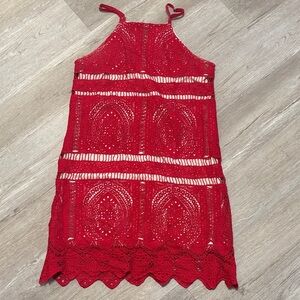 Elegant Red Lace Dress